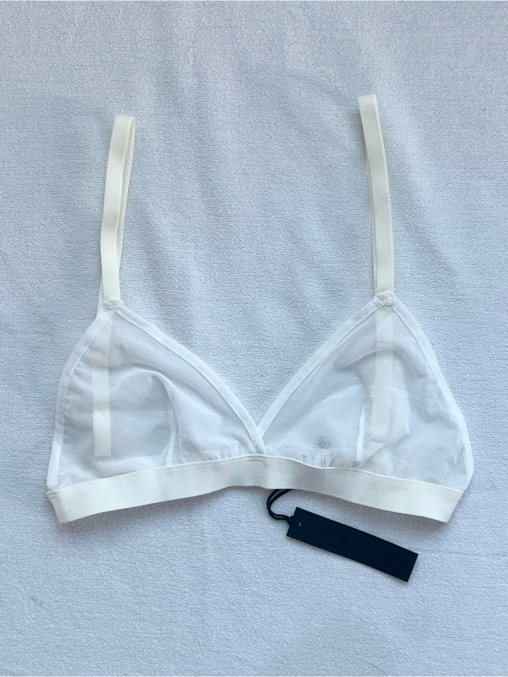 JOE’S Jeans Mesh Triangle Bralette Ecru XS/S NWT